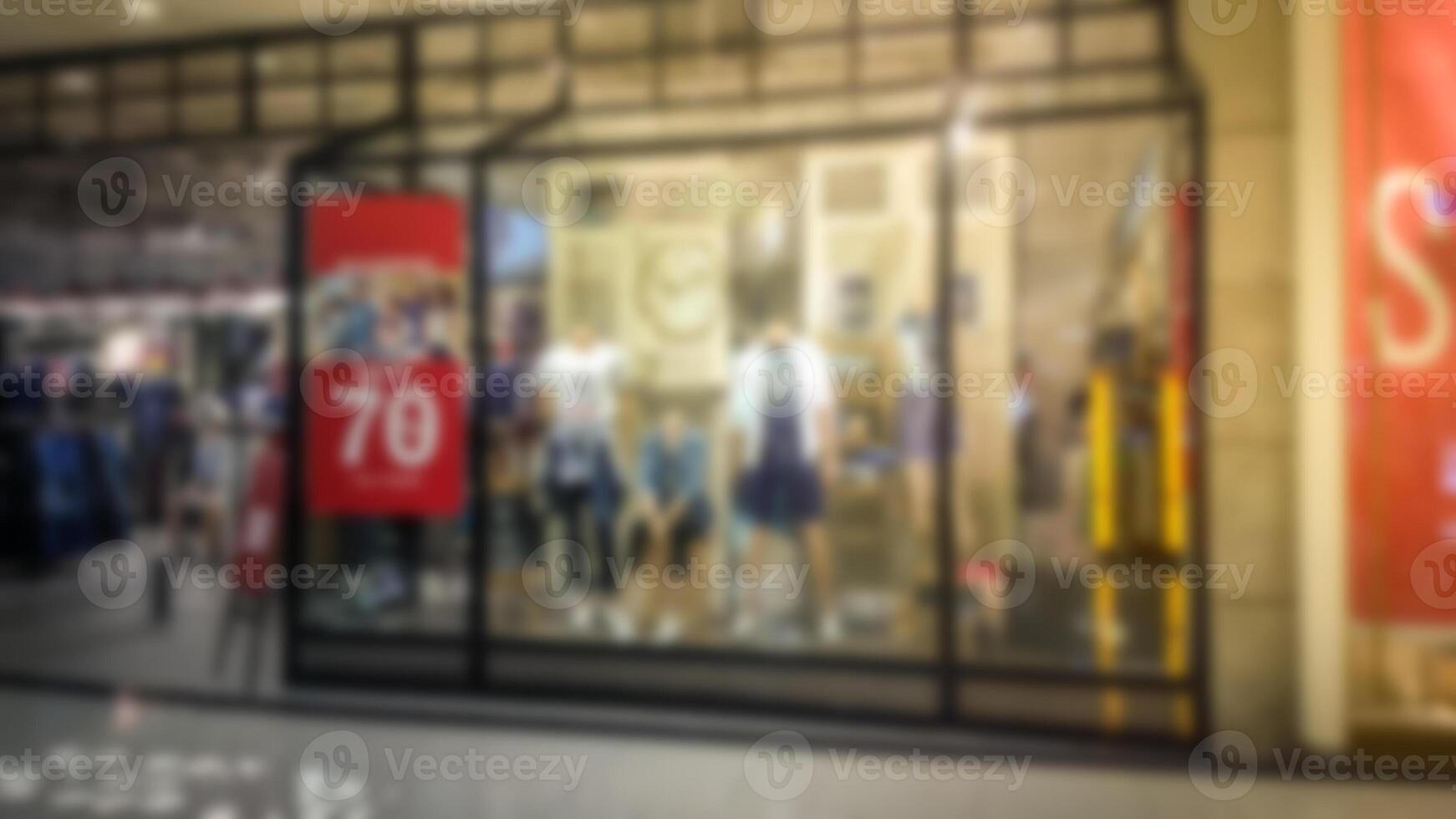 Blur of shopping malls that offer thousands of products photo