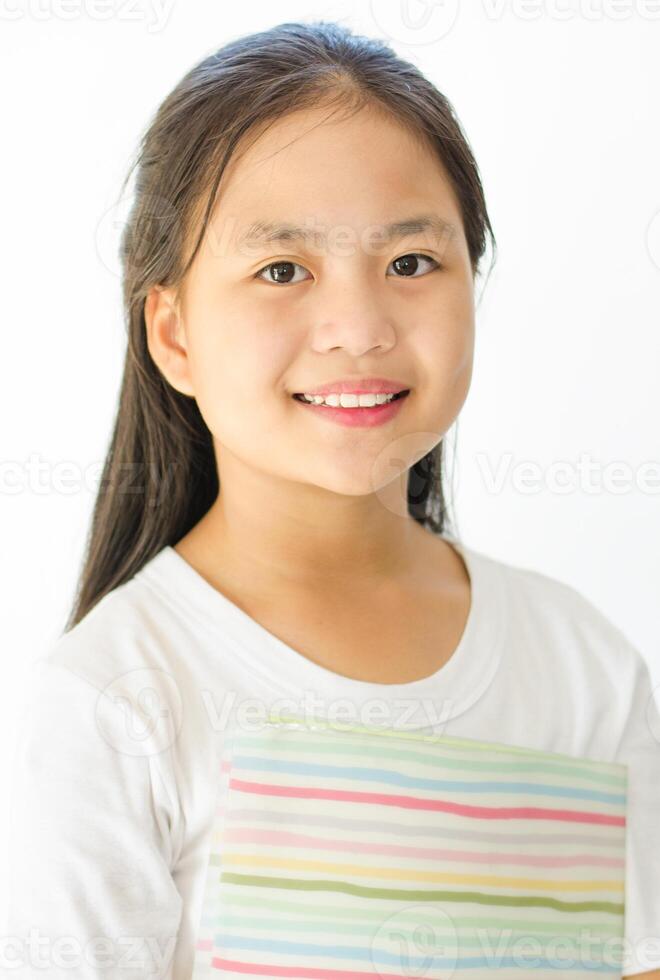 Portrait of young cute girl photo