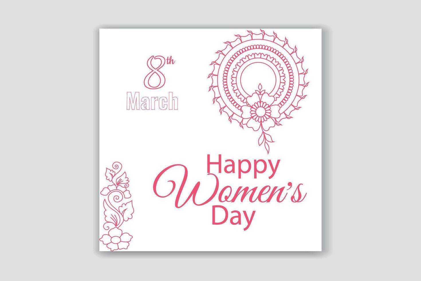 happy women's day social media banner design vector