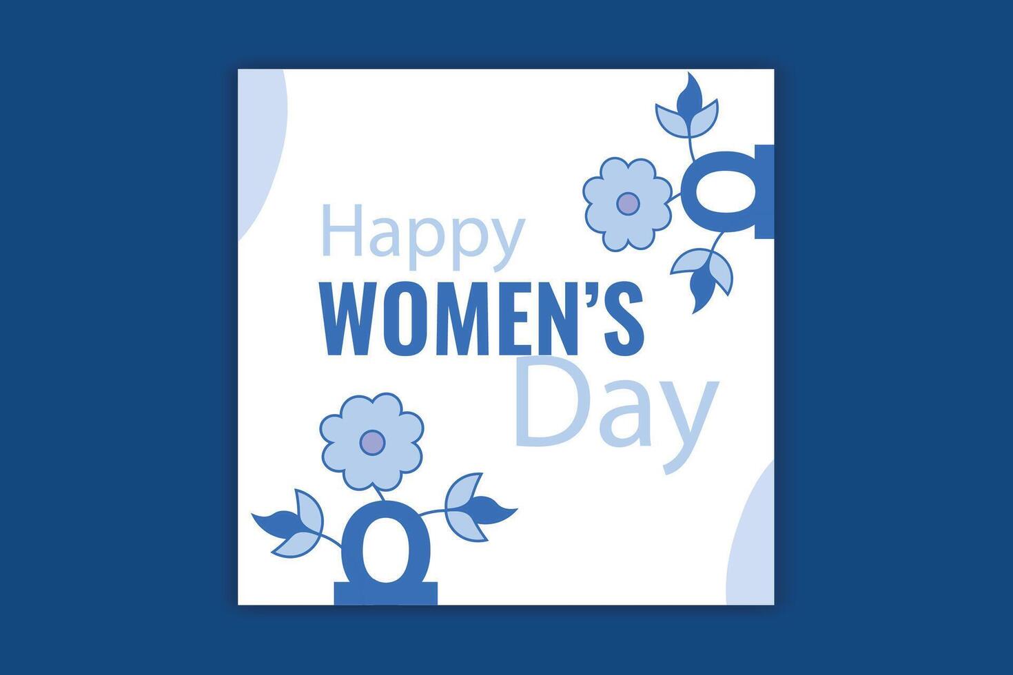 happy women's day social media banner design vector