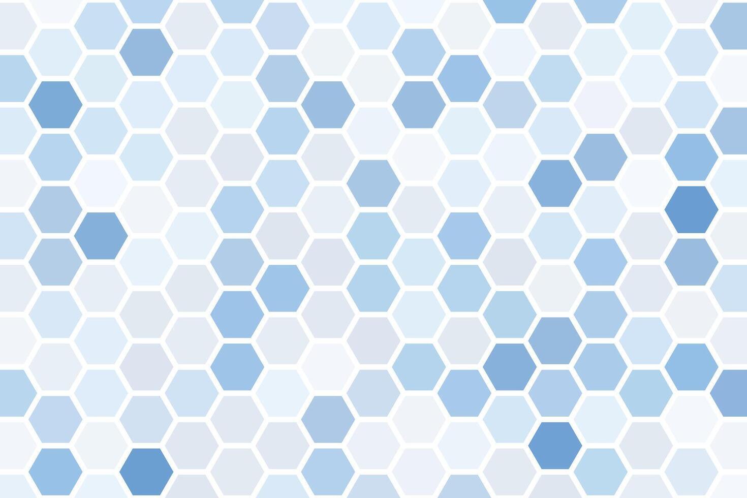 a blue and white hexagon pattern background vector