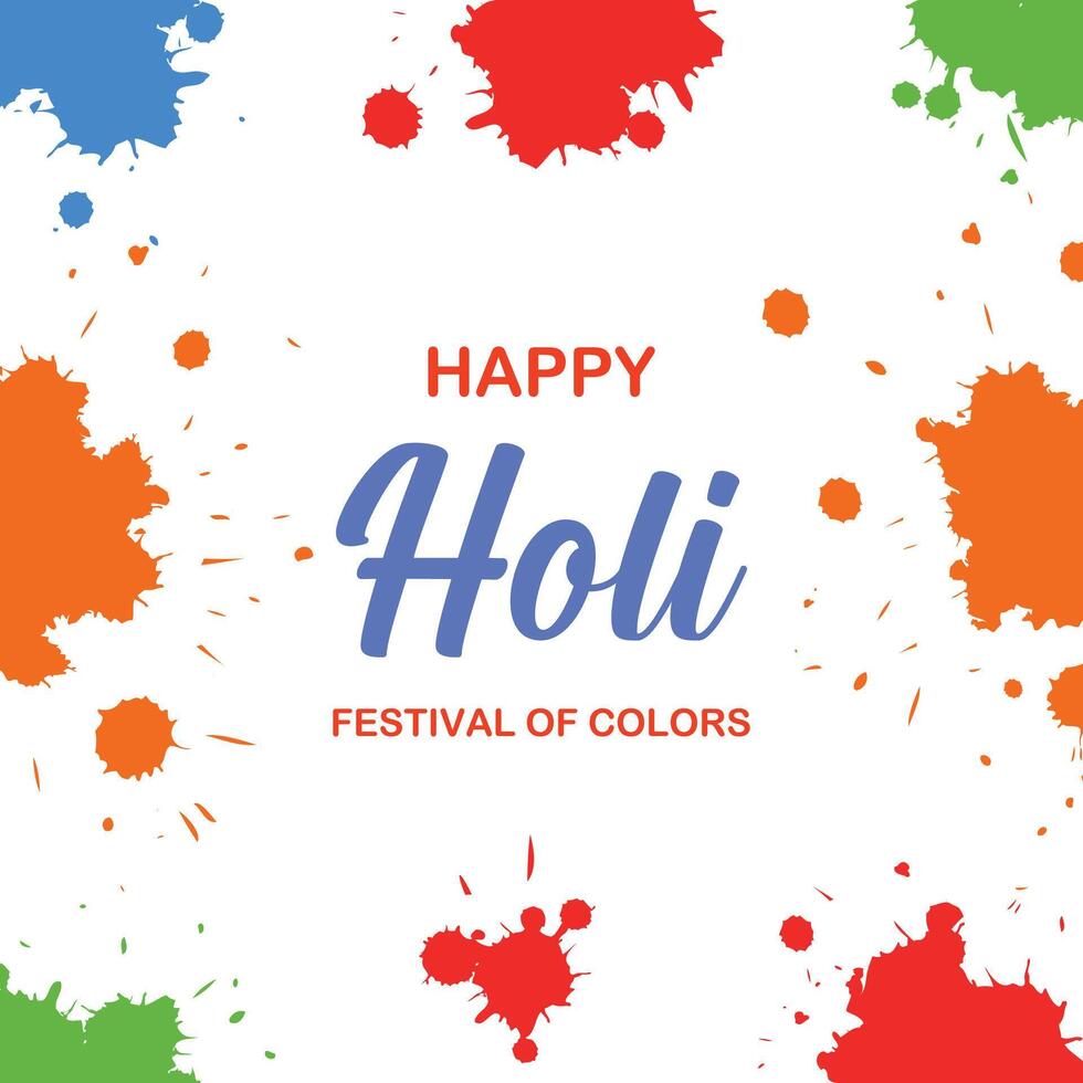 happy holi festival of colors vector