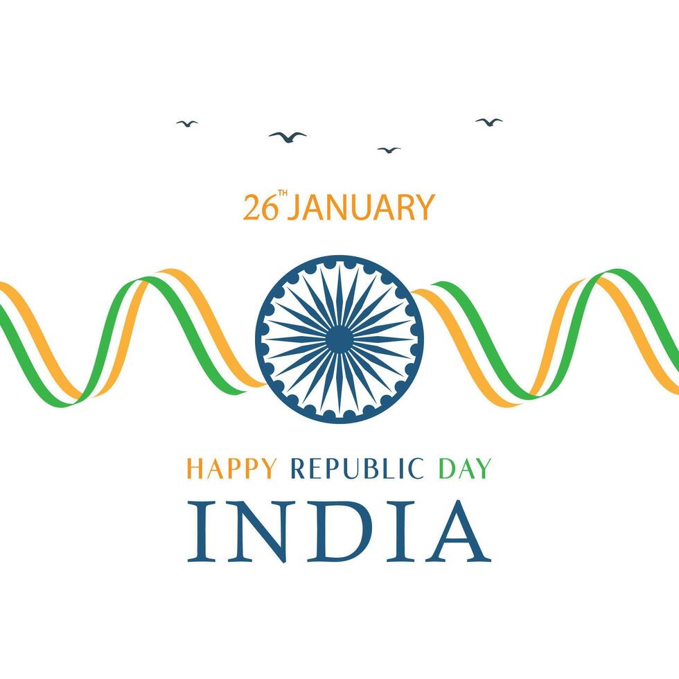 happy republic day india vector