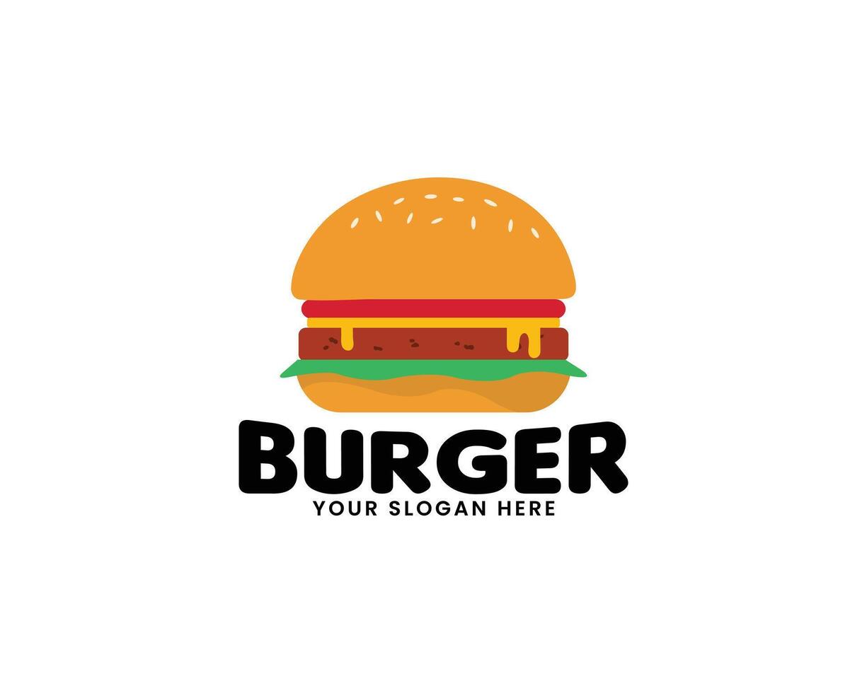 Burger logo design vector