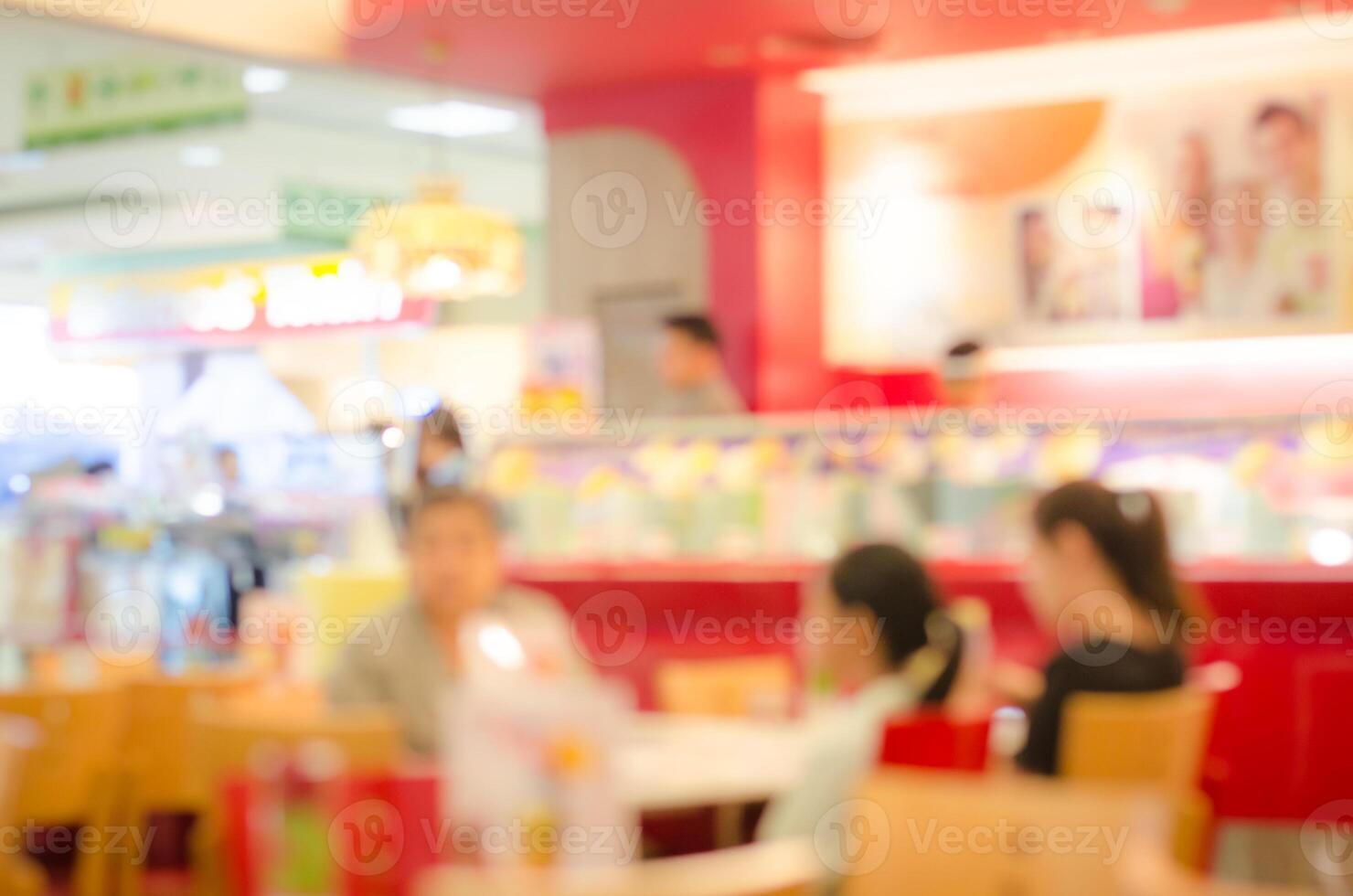 blur food center in modern trade photo