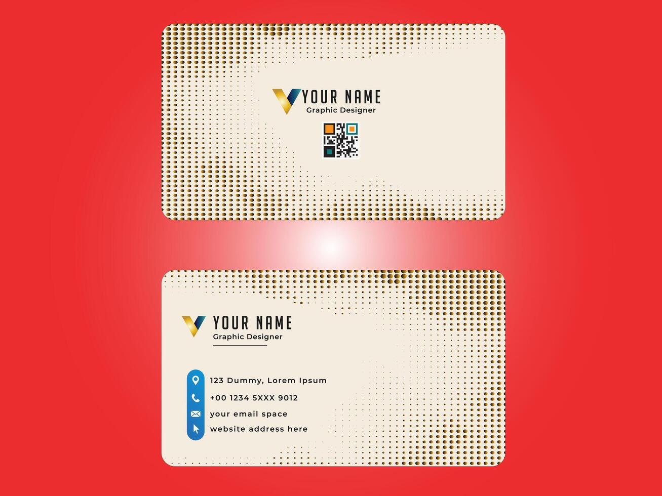 Abstract business card design vector