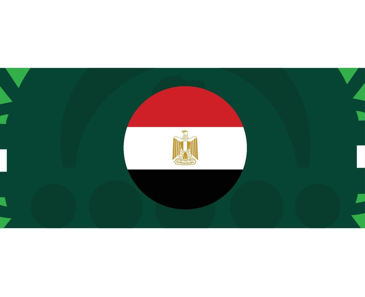 Egypt Flag Emblem African Nations 2023 Teams Countries African Football Symbol Logo Design Vector Illustration