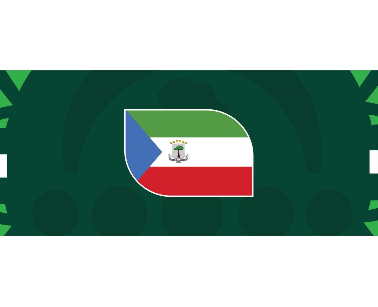 ecuatorial Guinea emblema bandera africano naciones 2023 equipos países africano fútbol americano símbolo logo diseño vector ilustración