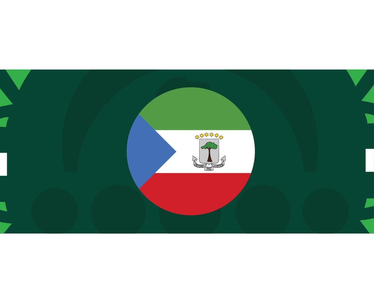 ecuatorial Guinea bandera emblema africano naciones 2023 equipos países africano fútbol americano símbolo logo diseño vector ilustración