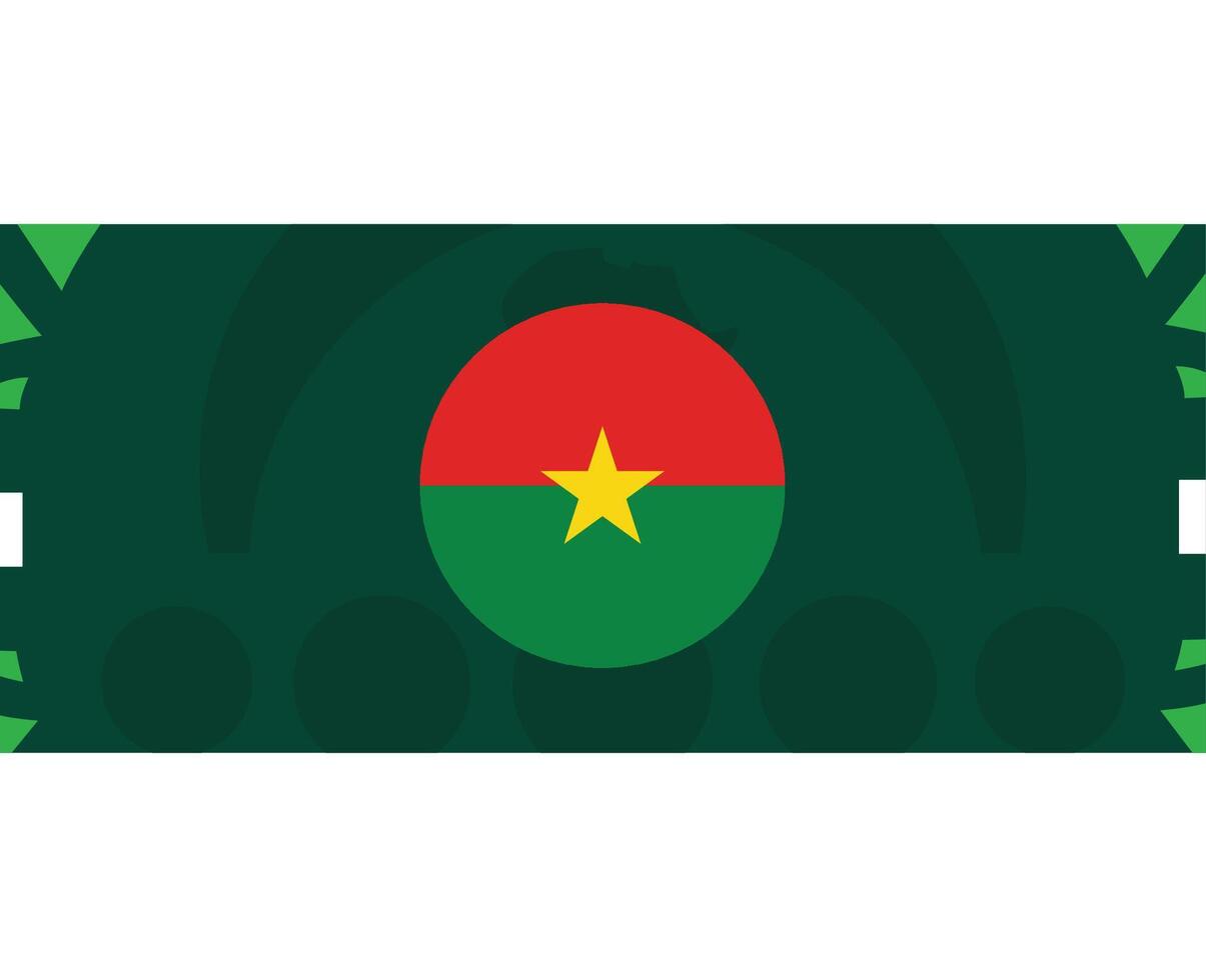 Burkina Faso Flag Emblem African Nations 2023 Teams Countries African Football Symbol Logo Design Vector Illustration