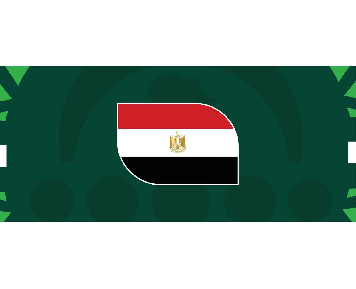 Egipto emblema bandera africano naciones 2023 equipos países africano fútbol americano símbolo logo diseño vector ilustración