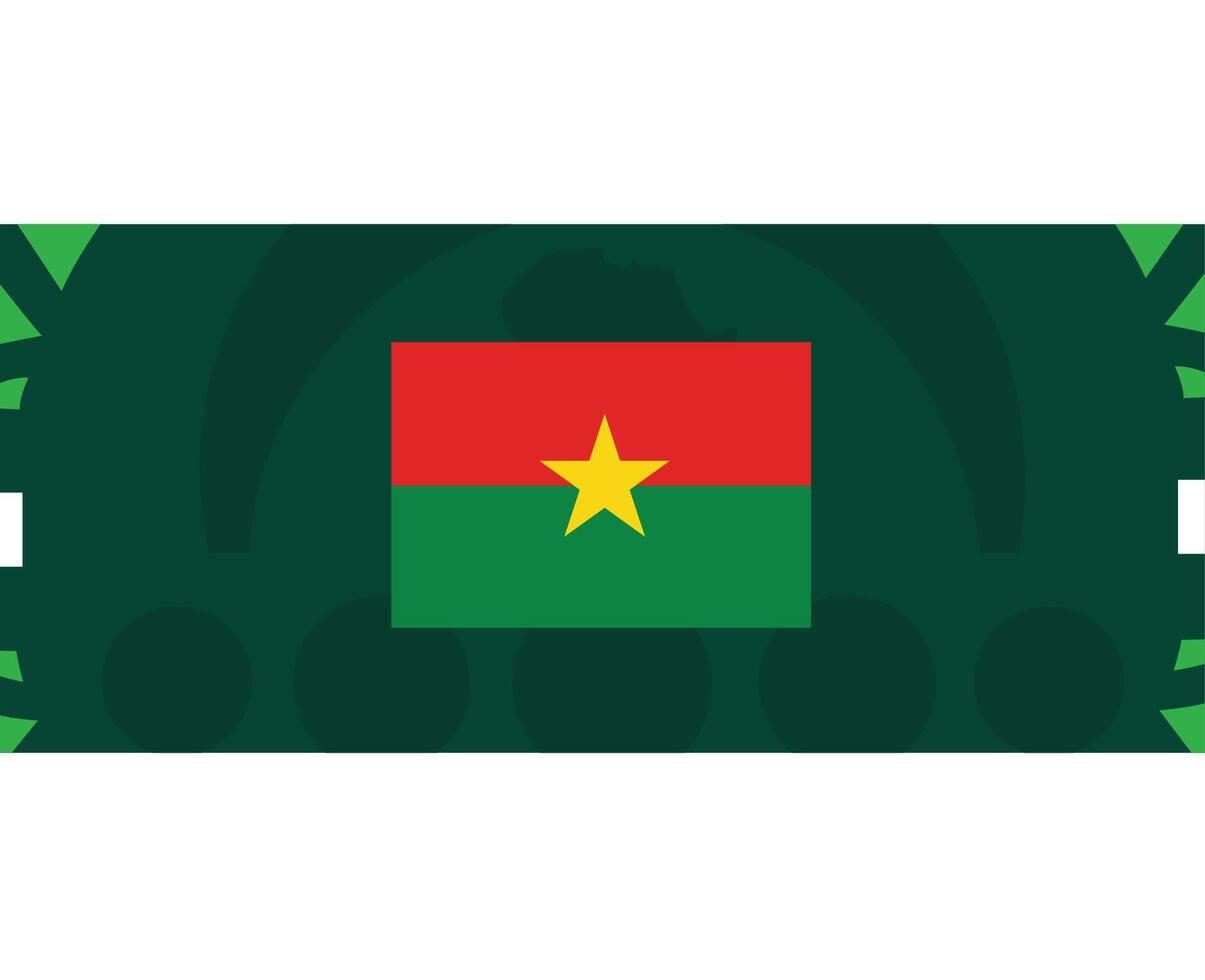 burkina faso bandera africano naciones 2023 equipos países africano fútbol americano símbolo logo diseño vector ilustración