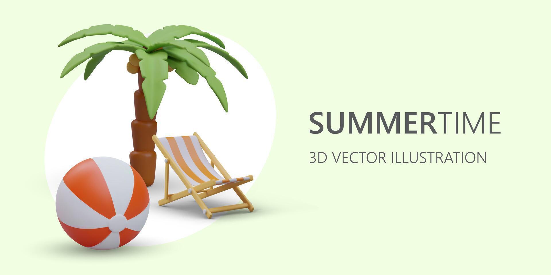 Enjoy your summer vacation. Advertising banner about lazy and active vacations vector