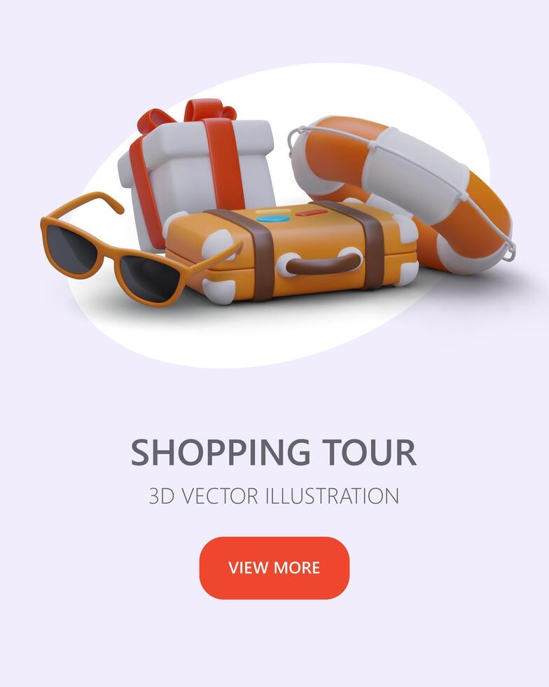 Shopping and recreation at sea. Foreign goods, tropical delicacies, unusual souvenirs vector