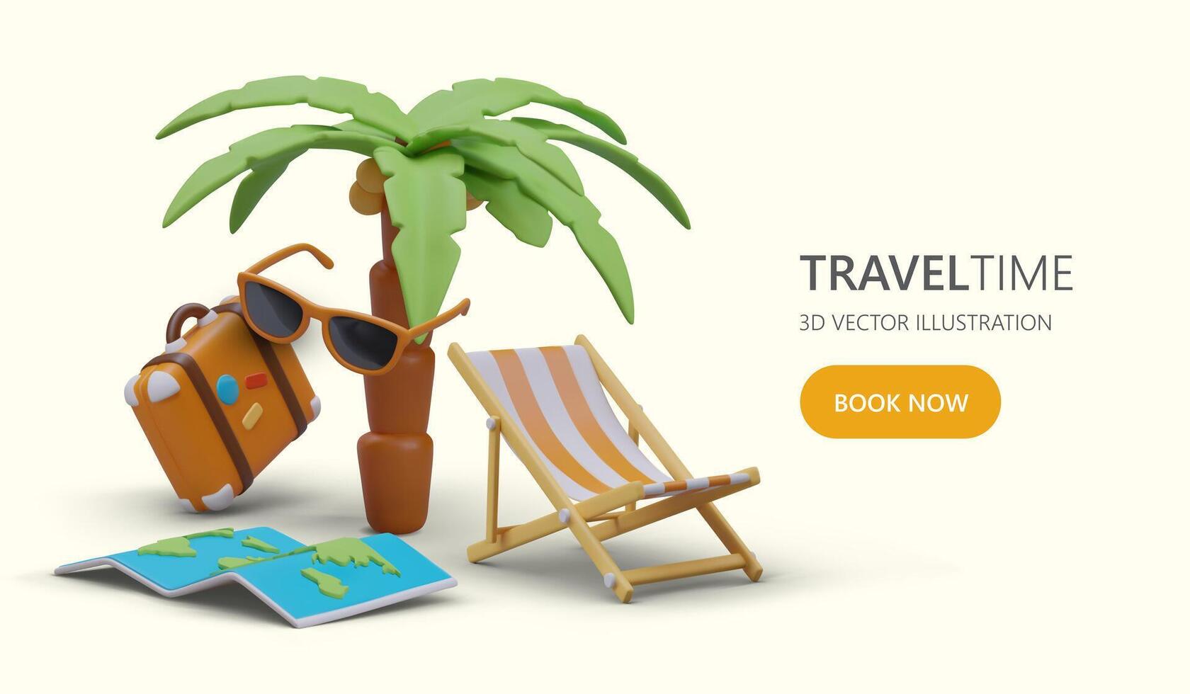 Hurry up to book ocean tour. Advertising layout for travel company vector