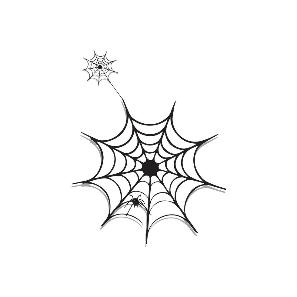 Spider web vector eps icon. Vector illustration of line icon of a spider web.
