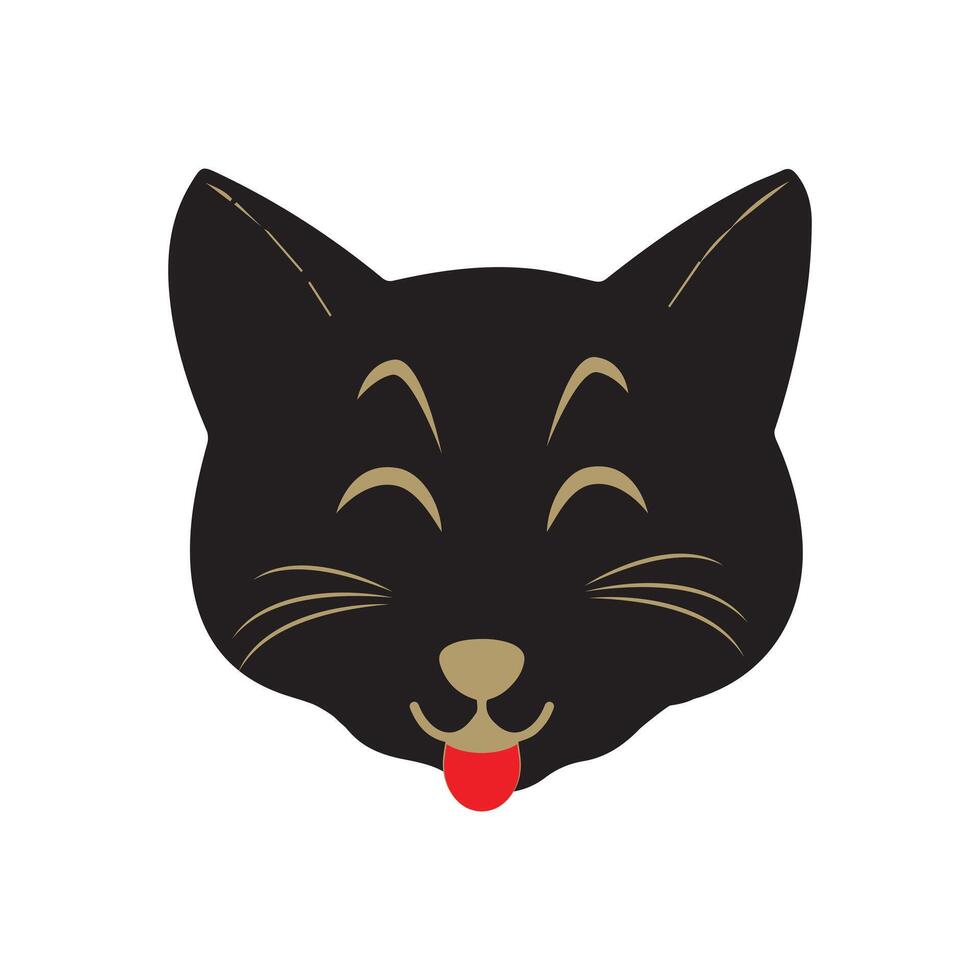 gato mascota cabeza cara icono, vector ilustración de gracioso dibujos animados gatos, gato cara con varios expresiones y patrones vector ilustración plano diseño. eps 10