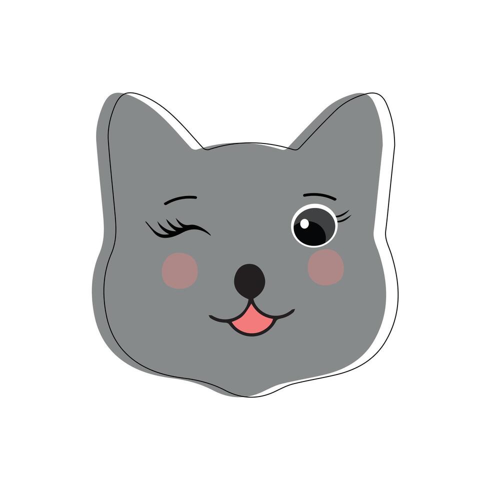 gato mascota cabeza cara icono, vector ilustración de gracioso dibujos animados gatos, gato cara con varios expresiones y patrones vector ilustración plano diseño. eps 10