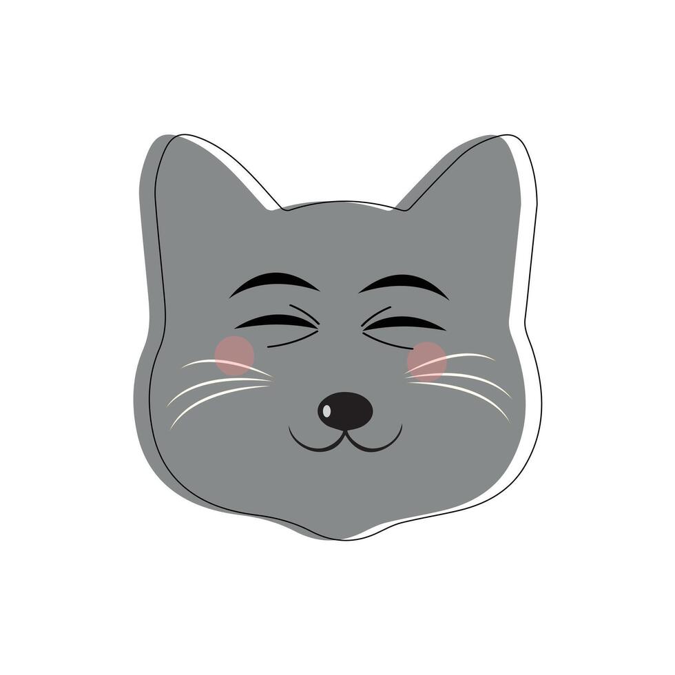 gato mascota cabeza cara icono, vector ilustración de gracioso dibujos animados gatos, gato cara con varios expresiones y patrones vector ilustración plano diseño. eps 10