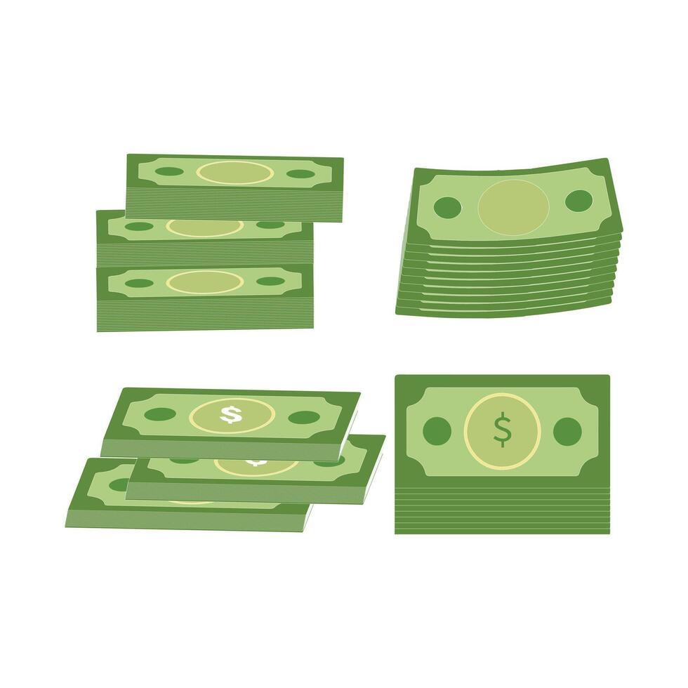 dinero bolso con dinero, moneda y oro bar. apilar de brillante oro barras o lingotes y dinero bolso con monedas negocio concepto. icono para web, juegos, aplicaciones vector ilustración.