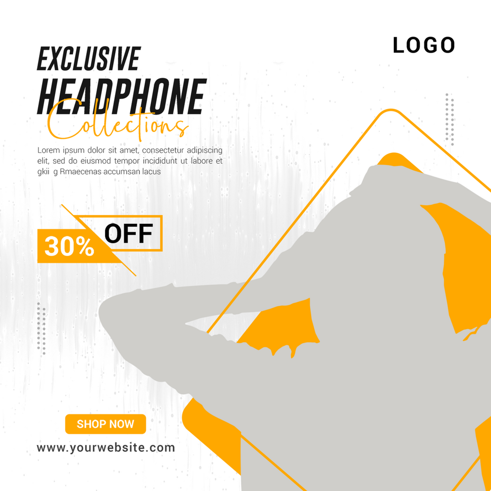 Speaker promotional sale offer, customizable gadget advertising social media post design psd