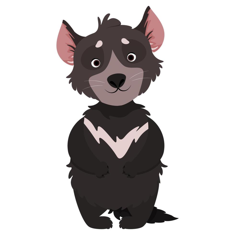 Australian animal cute Tasmanian devil vector