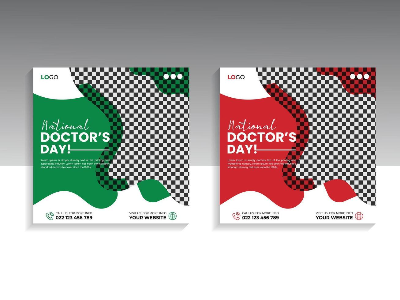 National Doctors day social media banner design template vector