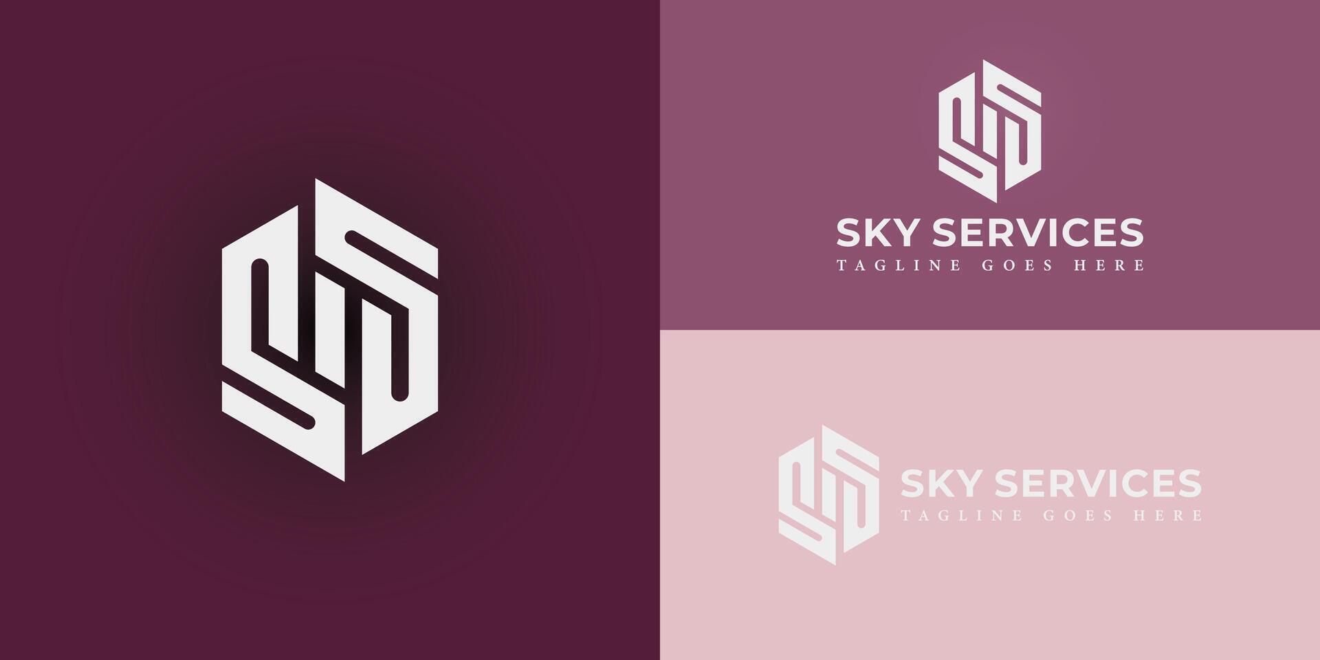 Abstract initial letter S or SS in white color presented with multiple red burgundy background colors. The logo is suitable for business and consulting company logo design inspiration template vector