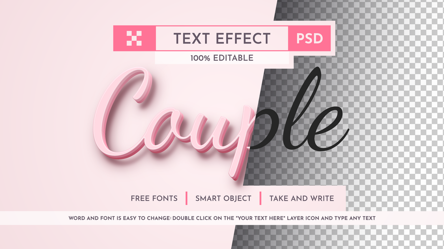 Couple Editable Text Effect, Font Style psd