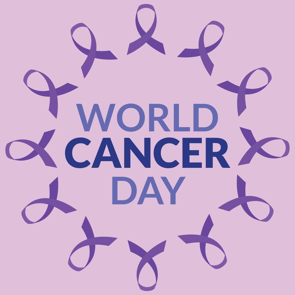 World Cancer day is observed every year on February 4, to raise awareness of cancer and to encourage its prevention, detection, and treatment. Vector illustration