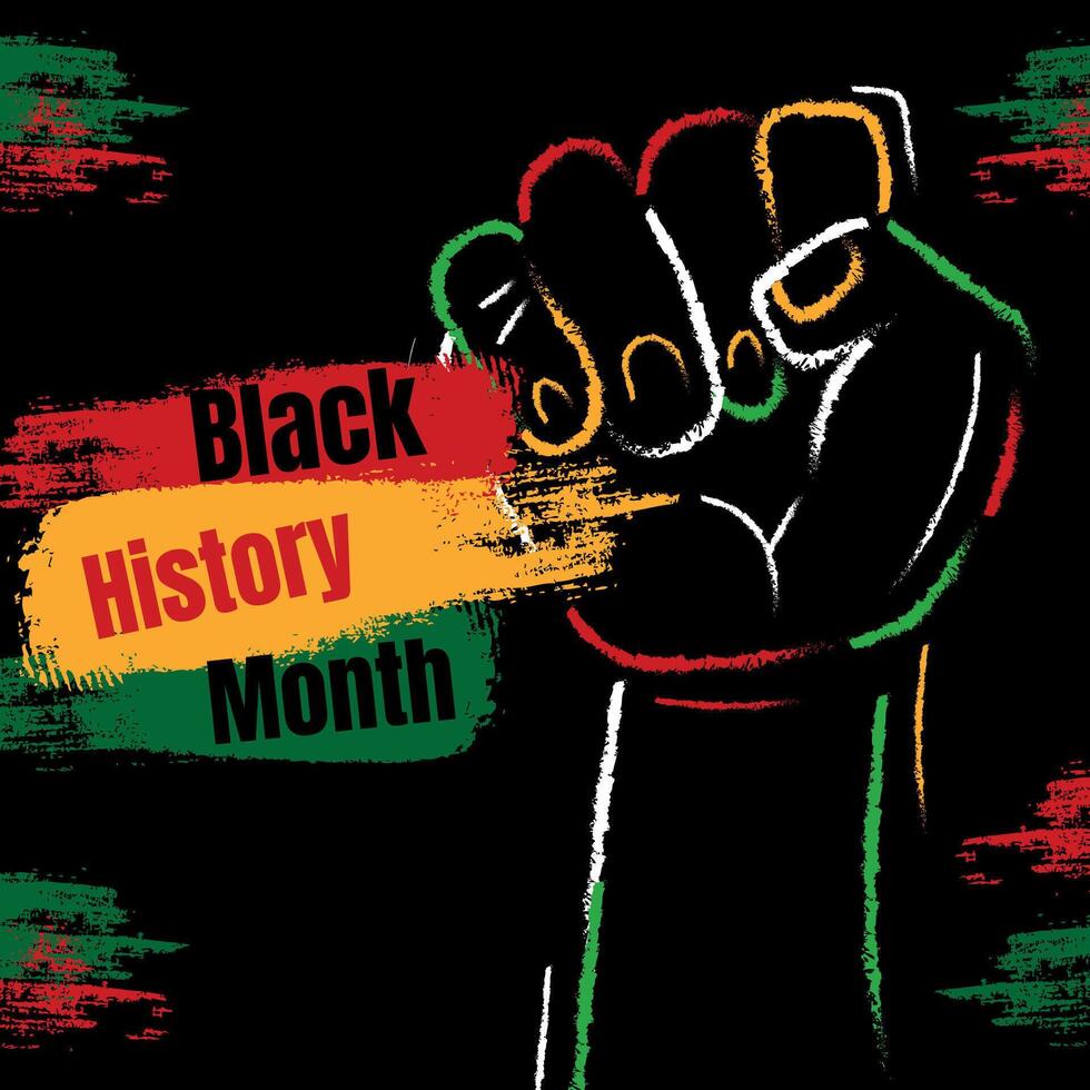 Black history month celebrate vector