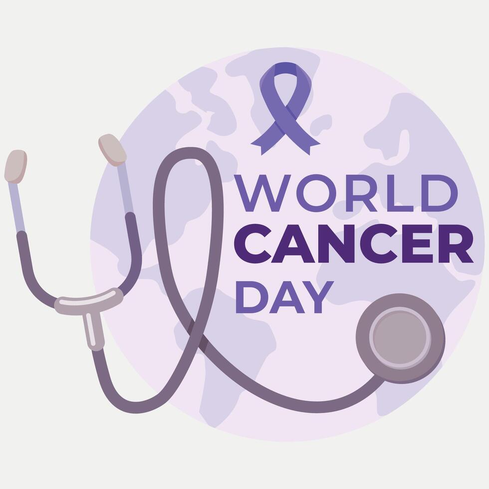 World Cancer day is observed every year on February 4, to raise awareness of cancer and to encourage its prevention, detection, and treatment. Vector illustration