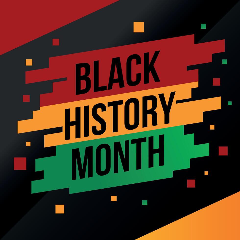 Black History Month background, poster, card. Vector