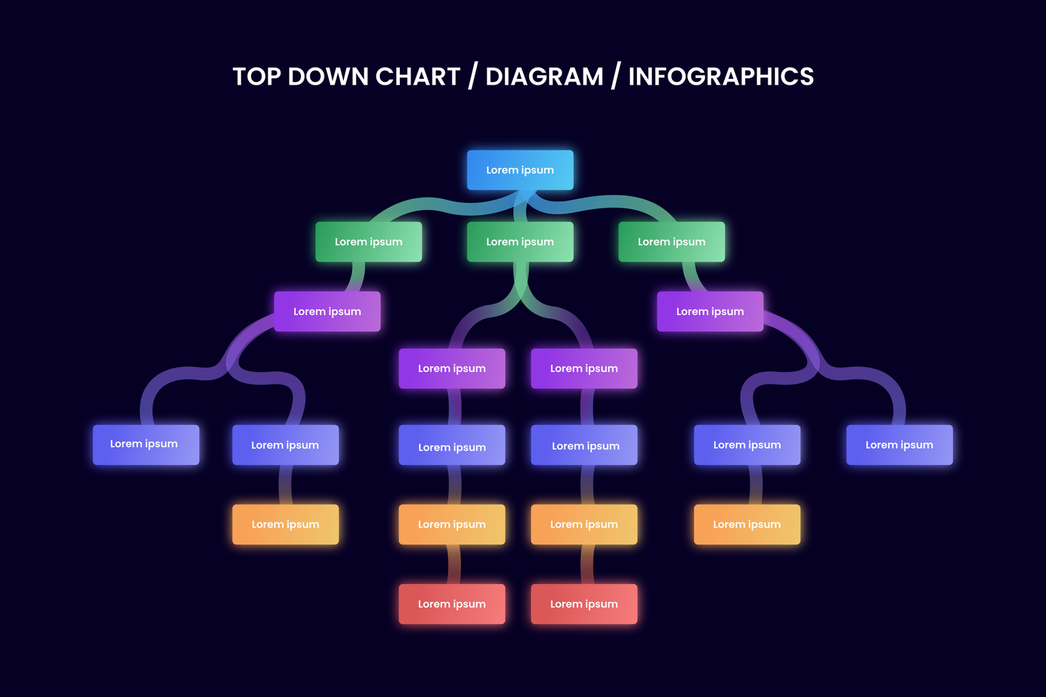 Top Down Chart, Diagram, Infographic, vector illustration psd