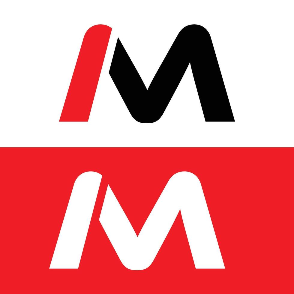IM MI Letter Logo Design Service vector