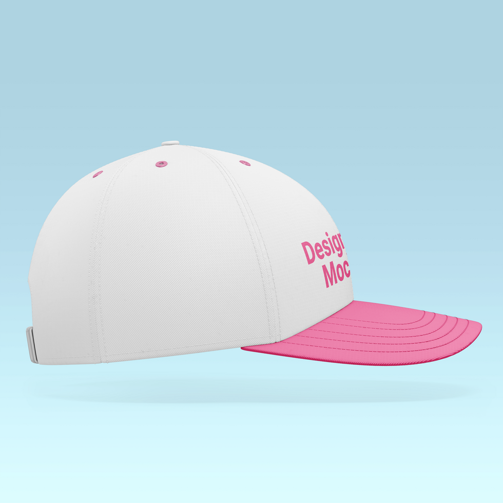 Blank white pink cap mockup front and back side design isolated on white background Design Cap Mockup Design PSD
