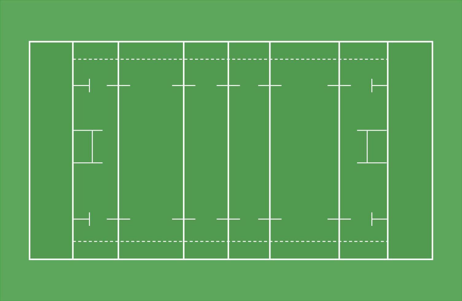 rugby pitch union markings field illustration vector
