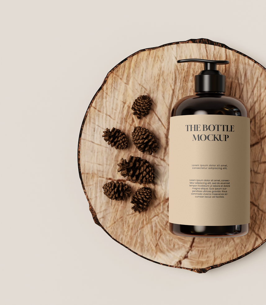 bottle pump mockup psd