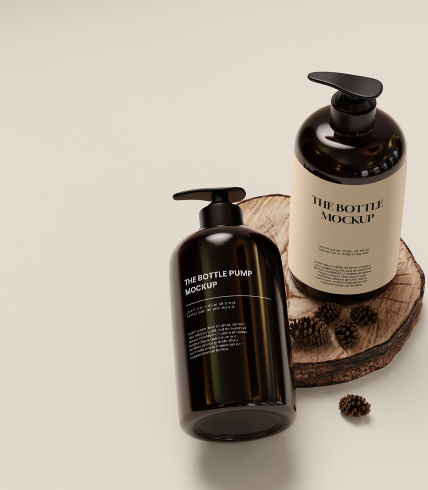 bottle pump mockup psd