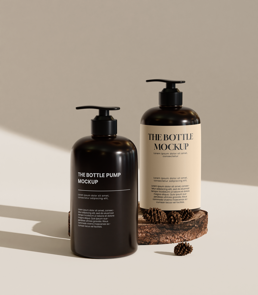 bottle pump mockup psd