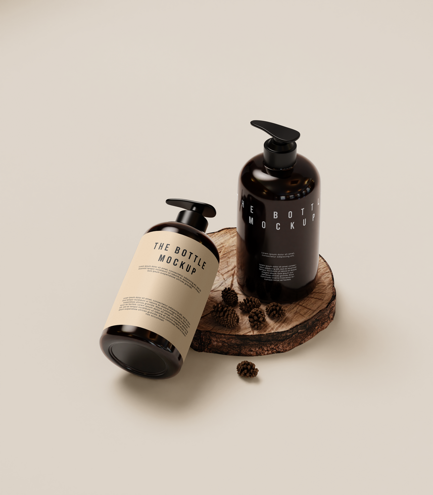 bottle pump mockup psd