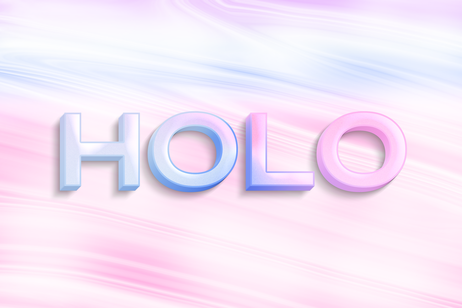 3d Holographic text effect psd