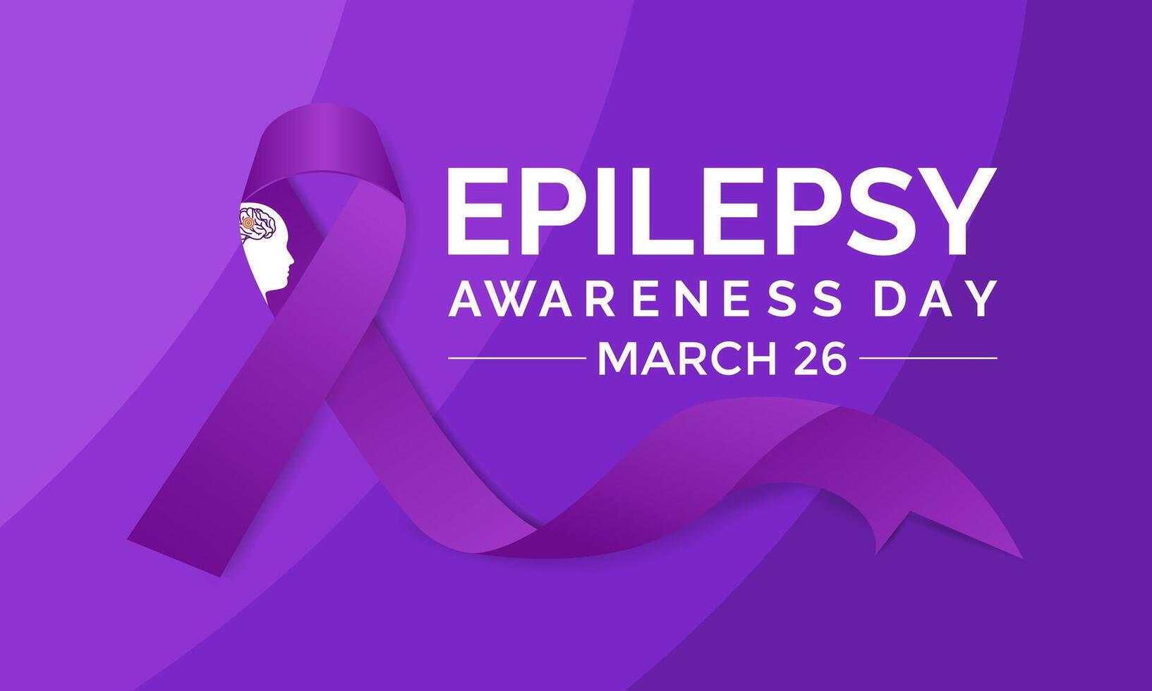 Epilepsy awareness day each year on March 26th. Greeting card, poster, flyer and Banner, background design. vector