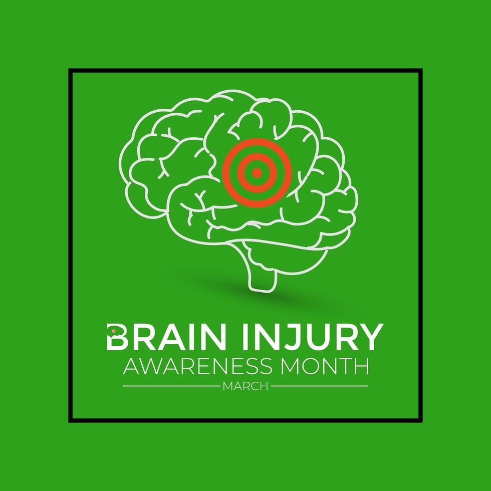 National Brain Injury Awareness Month Vector Illustration. Greeting card, poster, flyer and Banner, background design.