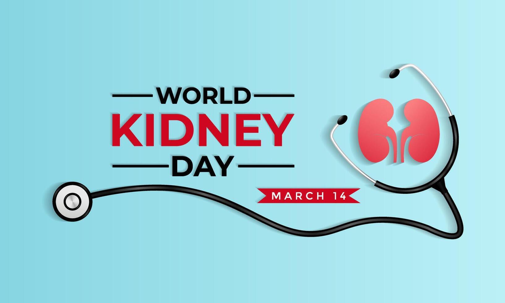 World Kidney Day. Human Kidney health concept. kidney shaped with two hand. Greeting card, poster, flyer and Banner, background design. vector