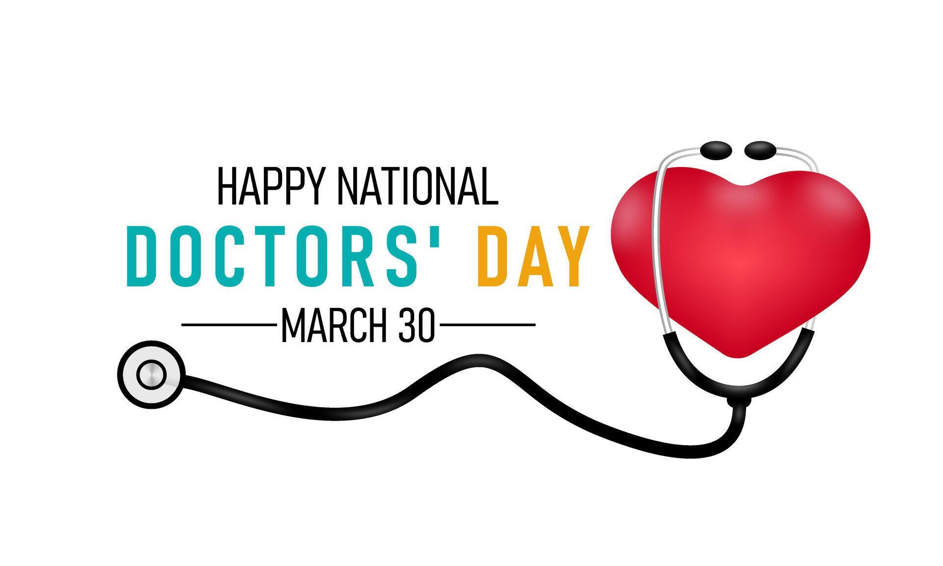 International doctors day. Greeting card, poster, flyer and Banner