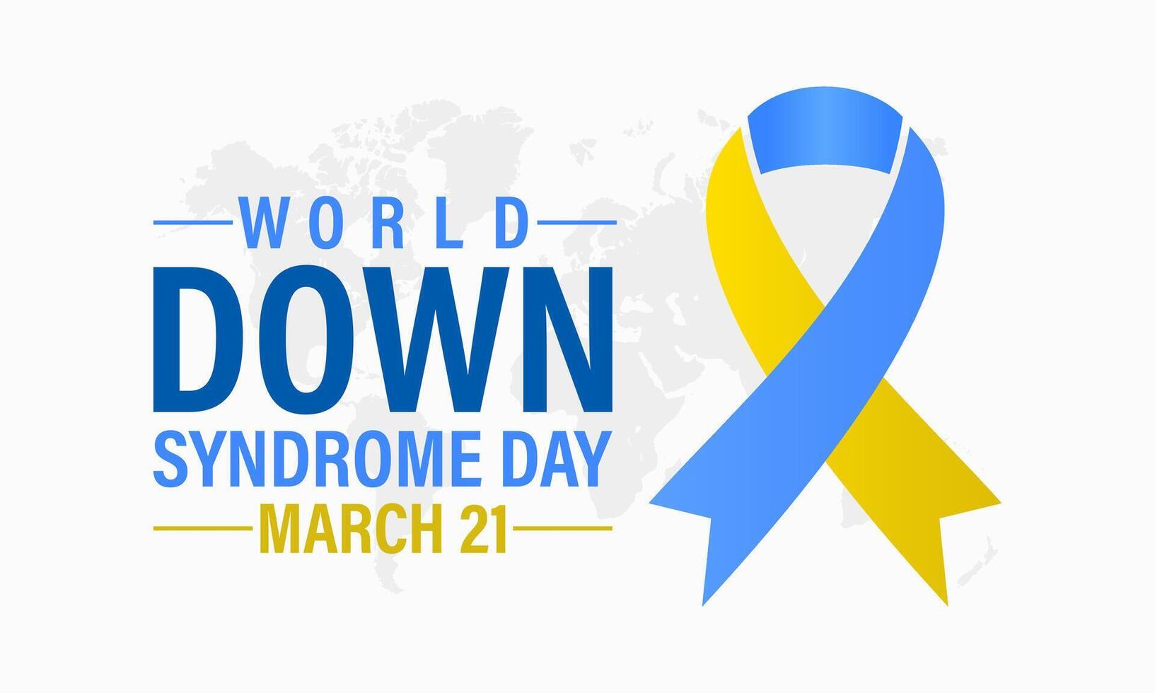 World Down Syndrome Day on 21 March . Greeting card, poster, flyer and Banner, background design. vector