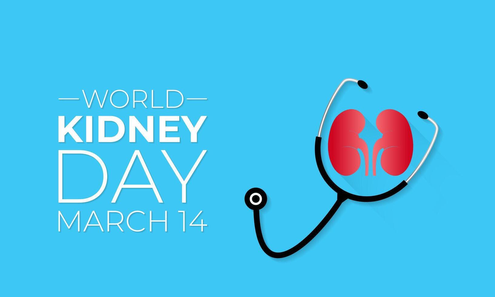 World Kidney Day. Human Kidney health concept. kidney shaped with two hand. Greeting card, poster, flyer and Banner, background design. vector