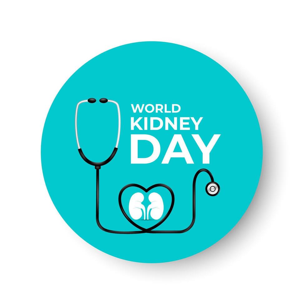 World Kidney Day. Human Kidney health concept. kidney shaped with two hand. Greeting card, poster, flyer and Banner, background design. vector