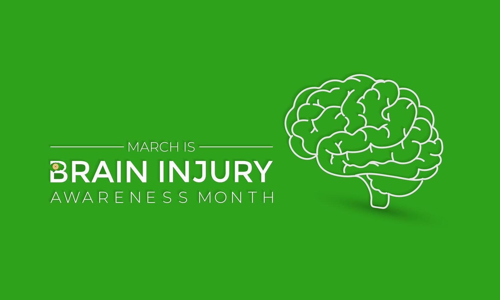 National Brain Injury Awareness Month Vector Illustration. Greeting